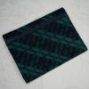 Pochette tissu velours milleraies Bleu turquoise