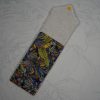 Pochette brosse à dents et dentifrice tissu bleu et jaune avec des oiseaux et des fleurs