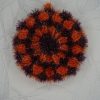 Tawashi au crochet orange et violet